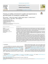 Fostering an enabling environment for equality and empowerment in agri-food systems: An assessment at multiple scales