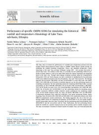 Performance of specific CMIP6 GCMs for simulating the historical rainfall and temperature climatology of Lake Tana sub-basin, Ethiopia Performance of specific CMIP6 GCMs for simulating the historical rainfall and temperature climatology of Lake Tana sub-basin, Ethiopia