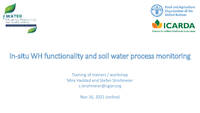 In-situ WH functionality and soil water process monitoring In-situ WH functionality and soil water process monitoring