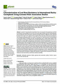 Characterization of Leaf Rust Resistance in International Barley Germplasm Using Genome-Wide Association Studies Characterization of Leaf Rust Resistance in International Barley Germplasm Using Genome-Wide Association Studies