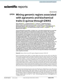 Mining genomic regions associated with agronomic and biochemical traits in quinoa through GWAS Mining genomic regions associated with agronomic and biochemical traits in quinoa through GWAS