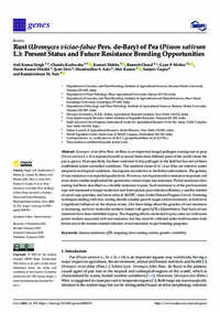 Rust (Uromyces viciae-fabae Pers. de-Bary) of Pea (Pisum sativum L.): Present Status and Future Resistance Breeding Opportunities Rust (Uromyces viciae-fabae Pers. de-Bary) of Pea (Pisum sativum L.): Present Status and Future Resistance Breeding Opportunities