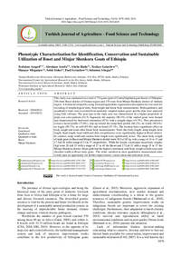 Phenotypic Characterization for Identification, Conservation and Sustainable Utilization of Boset and Minjar Shenkora Goats of Ethiopia Phenotypic Characterization for Identification, Conservation and Sustainable Utilization of Boset and Minjar Shenkora Goats of Ethiopia