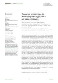 Genomic predictions to leverage phenotypic data across genebanks Genomic predictions to leverage phenotypic data across genebanks