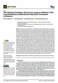 The Chickpea Pod Borer, Helicoverpa armigera (Hübner): Yield Loss Estimation and Biorational Insecticide Assessment in Morocco