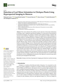 Detection of Leaf Miner Infestation in Chickpea Plants Using Hyperspectral Imaging in Morocco