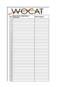 WOCAT Reporting Form 5 WOCAT Reporting Form 5