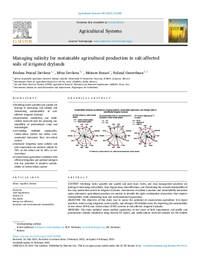 Managing salinity for sustainable agricultural production in salt-affected soils of irrigated drylands