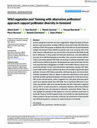Wild vegetation and ‘farming with alternative pollinators’ approach support pollinator diversity in farmland Wild vegetation and ‘farming with alternative pollinators’ approach support pollinator diversity in farmland