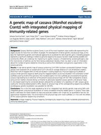 A genetic map of cassava (Manihot esculenta Crantz) with integrated physical mapping of immunity-related genes A genetic map of cassava (Manihot esculenta Crantz) with integrated physical mapping of immunity-related genes