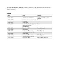 Agenda - Training of trainers on in-situ WH functionality and soil water process monitoring Agenda - Training of trainers on in-situ WH functionality and soil water process monitoring