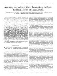 Assessing Agricultural Water Productivity in Desert Farming System of Saudi Arabia Assessing Agricultural Water Productivity in Desert Farming System of Saudi Arabia
