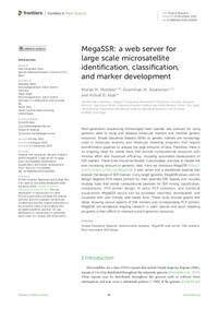 MegaSSR: a web server for large scale microsatellite identification, classification, and marker development