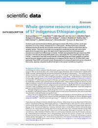 Whole-genome resource sequences of 57 indigenous Ethiopian goats