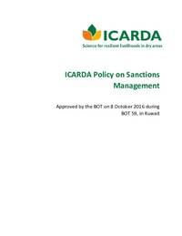 ICARDA Policy on Sanctions Management ICARDA Policy on Sanctions Management