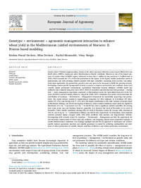 Genotype × environment × agronomic management interaction to enhance  wheat yield in the Mediterranean rainfed environments of Morocco: II.  Process based modeling