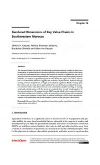 Gendered Dimensions of Key Value Chains in Southwestern Morocco Gendered Dimensions of Key Value Chains in Southwestern Morocco