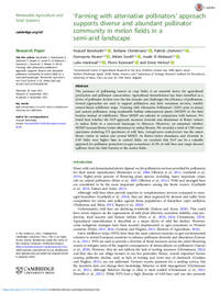 Farming with alternative pollinators’ approach supports diverse and abundant pollinator community in melon fields in a semi-arid landscape