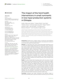The impact of the herd health interventions in small ruminants in low input production systems in Ethiopia The impact of the herd health interventions in small ruminants in low input production systems in Ethiopia