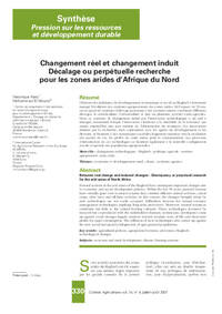 Changement réel et changement induit Décalage ou perpétuelle recherche pour les zones arides d'Afrique du Nord Changement réel et changement induit Décalage ou perpétuelle recherche pour les zones arides d'Afrique du Nord