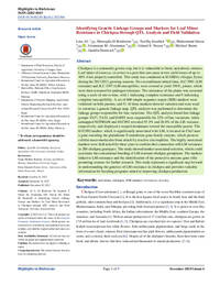 Identifying Genetic Linkage Groups and Markers for Leaf Miner Resistance in Chickpea through QTL Analysis and Field Validation