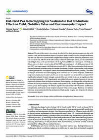Oat–Field Pea Intercropping for Sustainable Oat Production: Effect on Yield, Nutritive Value and Environmental Impact Oat–Field Pea Intercropping for Sustainable Oat Production: Effect on Yield, Nutritive Value and Environmental Impact