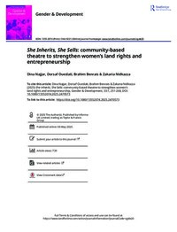 She Inherits, She Sells: community-based  theatre to strengthen women’s land rights and  entrepreneurship She Inherits, She Sells: community-based  theatre to strengthen women’s land rights and  entrepreneurship
