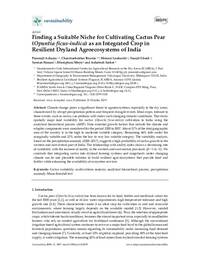 Finding a Suitable Niche for Cultivating Cactus Pear (Opuntia ficus‐indica) as an Integrated Crop in Resilient Dryland Agroecosystems of India