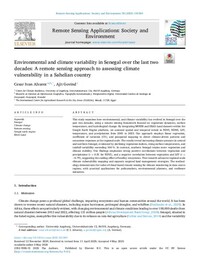 Environmental and climate variability in Senegal over the last two decades: A remote sensing approach to assessing climate vulnerability in a Sahelian country