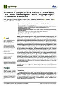 Assessment of Drought and Heat Tolerance of Durum Wheat Lines Derived from Interspecific Crosses Using Physiological Parameters and Stress Indices Assessment of Drought and Heat Tolerance of Durum Wheat Lines Derived from Interspecific Crosses Using Physiological Parameters and Stress Indices