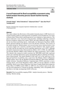 A novel framework for flood susceptibility assessment using hybrid analytic hierarchy process-based machine learning methods