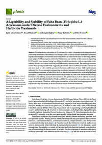 Adaptability and Stability of Faba Bean (Vicia faba L.) Accessions under Diverse Environments and Herbicide Treatments Adaptability and Stability of Faba Bean (Vicia faba L.) Accessions under Diverse Environments and Herbicide Treatments