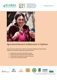 Agricultural Research Collaboration in Tajikistan Agricultural Research Collaboration in Tajikistan