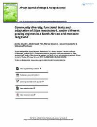 Community diversity, functional traits and adaptation of Stipa tenacissima L. under different grazing regimes in a North African arid montane rangeland