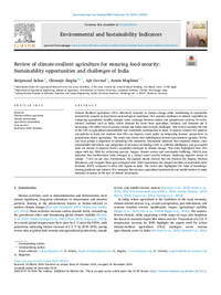 Review of climate-resilient agriculture for ensuring food security: Sustainability opportunities and challenges of India Review of climate-resilient agriculture for ensuring food security: Sustainability opportunities and challenges of India