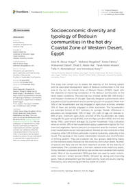 Socioeconomic diversity and typology of Bedouin communities in the hot dry Coastal Zone of Western Desert, Egypt Socioeconomic diversity and typology of Bedouin communities in the hot dry Coastal Zone of Western Desert, Egypt