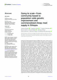 Going to scale—From community-based to population-wide genetic improvement and commercialized sheep meat supply in Ethiopia Going to scale—From community-based to population-wide genetic improvement and commercialized sheep meat supply in Ethiopia