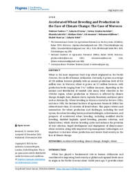 Accelerated Wheat Breeding and Production in the Face of Climate Change: The Case of Morocco Accelerated Wheat Breeding and Production in the Face of Climate Change: The Case of Morocco