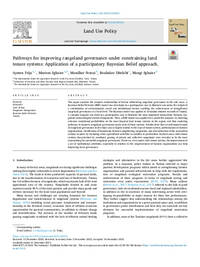 Pathways for improving rangeland governance under constraining land tenure systems: Application of a participatory Bayesian Belief approach Pathways for improving rangeland governance under constraining land tenure systems: Application of a participatory Bayesian Belief approach