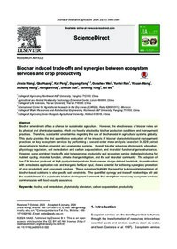 Biochar induced trade-offs and synergies between ecosystem services and crop productivity Biochar induced trade-offs and synergies between ecosystem services and crop productivity