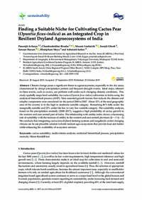 Finding a Suitable Niche for Cultivating Cactus Pear (Opuntia ficus-indica) as an Integrated Crop in Resilient Dryland Agroecosystems of India