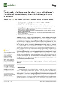 The Capacity of a Household Farming System with Women’s Decision and Action-Making Power: Rural Marginal Areas in Morocco The Capacity of a Household Farming System with Women’s Decision and Action-Making Power: Rural Marginal Areas in Morocco