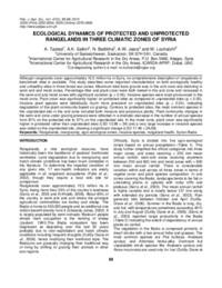 Ecological dynamics of protected and unprotected rangelands in three climatic zones of Syria Ecological dynamics of protected and unprotected rangelands in three climatic zones of Syria