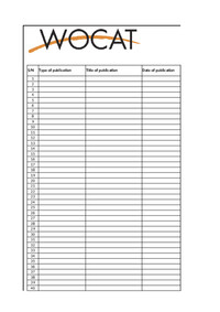 WOCAT Reporting Form 6