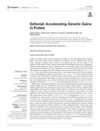 Editorial: Accelerating Genetic Gains in Pulses Editorial: Accelerating Genetic Gains in Pulses