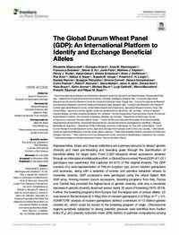 The Global Durum Wheat Panel (GDP): An International Platform to Identify and Exchange Beneficial Alleles The Global Durum Wheat Panel (GDP): An International Platform to Identify and Exchange Beneficial Alleles