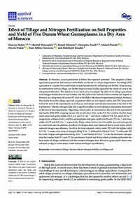 Effect of Tillage and Nitrogen Fertilization on Soil Properties and Yield of Five Durum Wheat Germoplasms in a Dry Area of Morocco