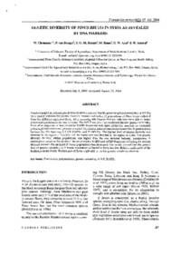 Genetic diversity of Pinus brutia in Syria as revealed by DNA markers Genetic diversity of Pinus brutia in Syria as revealed by DNA markers