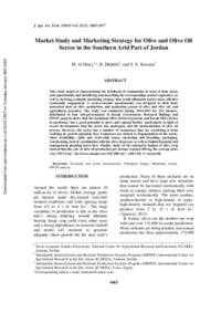 Market Study and Marketing Strategy for Olive and Olive Oil Sector in the Southern Arid Part of Jordan Market Study and Marketing Strategy for Olive and Olive Oil Sector in the Southern Arid Part of Jordan