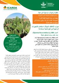 Managing rangelands: promoting sustainable shrub species: Opuntia ficus-indica (L.) Mill: a sustainable fodder plant for the dry areas ( in Arabic) Managing rangelands: promoting sustainable shrub species: Opuntia ficus-indica (L.) Mill: a sustainable fodder plant for the dry areas ( in Arabic)